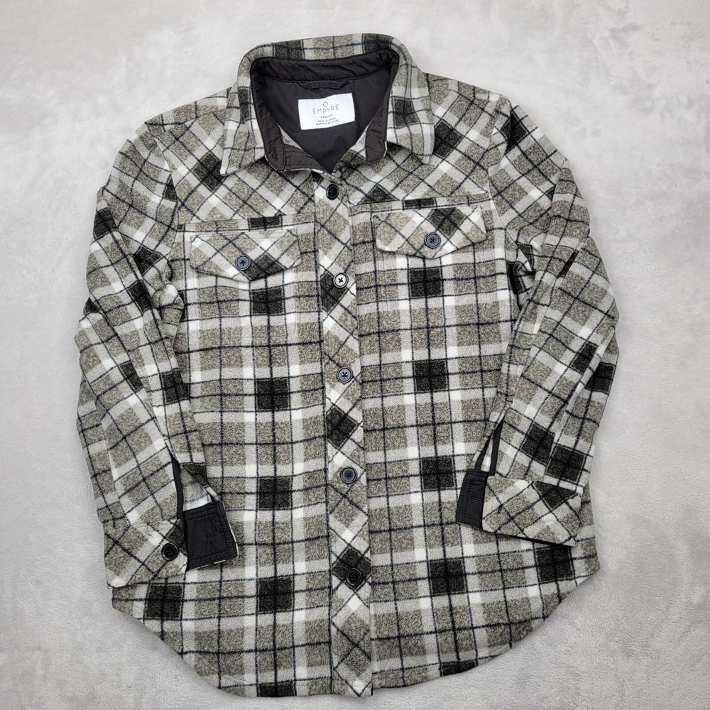 Empyre Shirt Womens‎ Medium Button Up Flannel Blouse Top Shacket Blanket Adult M